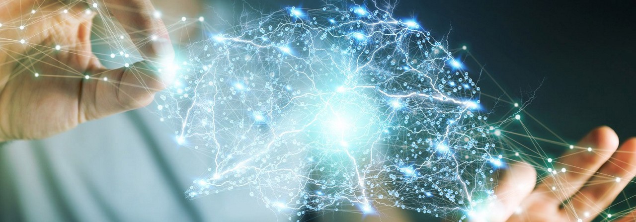fingers pinching an imaginary electrified neural pathway