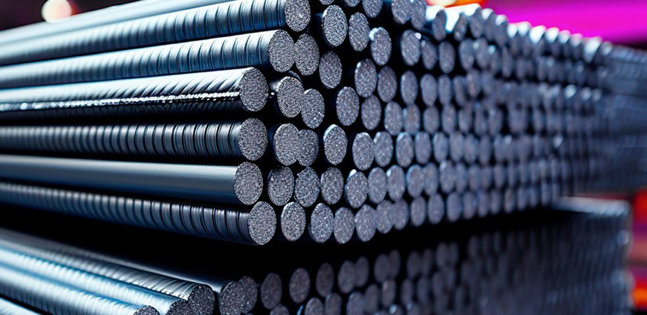 Stack of rebar material