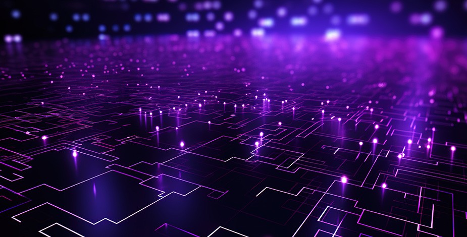 Colorful 3D tech lines in different shapes