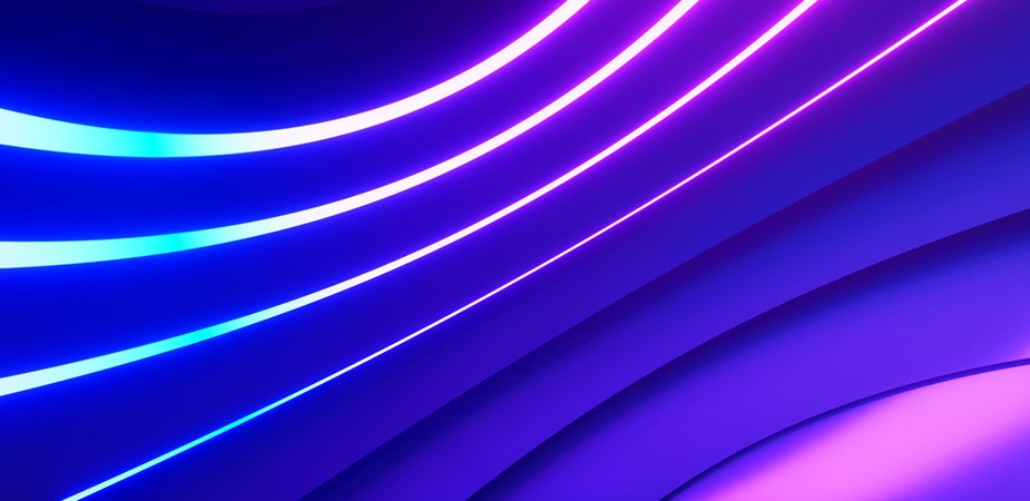 Purple, blue and pink bands.